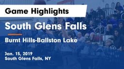 South Glens Falls  vs Burnt Hills-Ballston Lake  Game Highlights - Jan. 15, 2019