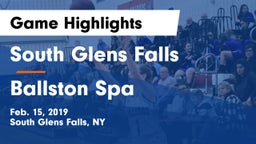 South Glens Falls  vs Ballston Spa  Game Highlights - Feb. 15, 2019