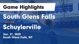 South Glens Falls  vs Schuylerville  Game Highlights - Jan. 27, 2020