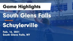 South Glens Falls  vs Schuylerville  Game Highlights - Feb. 16, 2021