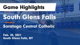 South Glens Falls  vs Saratoga Central Catholic  Game Highlights - Feb. 20, 2021