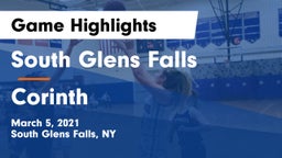 South Glens Falls  vs Corinth  Game Highlights - March 5, 2021