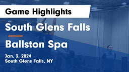 South Glens Falls  vs Ballston Spa  Game Highlights - Jan. 3, 2024