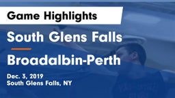South Glens Falls  vs Broadalbin-Perth  Game Highlights - Dec. 3, 2019