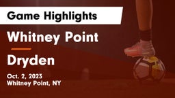 Whitney Point  vs Dryden  Game Highlights - Oct. 2, 2023