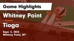 Whitney Point  vs Tioga  Game Highlights - Sept. 5, 2023