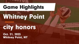 Whitney Point  vs city honors Game Highlights - Oct. 21, 2023