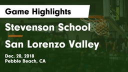 Stevenson School vs San Lorenzo Valley Game Highlights - Dec. 20, 2018