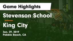 Stevenson School vs King City  Game Highlights - Jan. 29, 2019