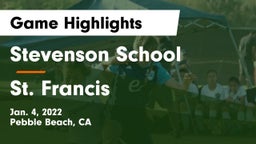 Stevenson School vs St. Francis Game Highlights - Jan. 4, 2022