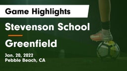 Stevenson School vs Greenfield  Game Highlights - Jan. 20, 2022