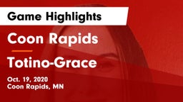 Coon Rapids  vs Totino-Grace  Game Highlights - Oct. 19, 2020