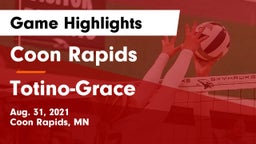 Coon Rapids  vs Totino-Grace  Game Highlights - Aug. 31, 2021