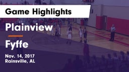 Plainview  vs Fyffe Game Highlights - Nov. 14, 2017