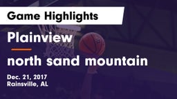 Plainview  vs north sand mountain Game Highlights - Dec. 21, 2017