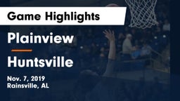 Plainview  vs Huntsville  Game Highlights - Nov. 7, 2019