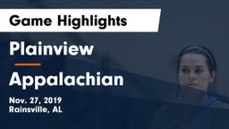 Plainview  vs Appalachian  Game Highlights - Nov. 27, 2019