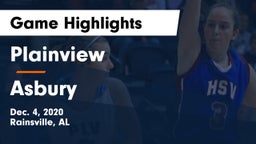 Plainview  vs Asbury Game Highlights - Dec. 4, 2020