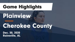 Plainview  vs Cherokee County  Game Highlights - Dec. 30, 2020