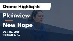 Plainview  vs New Hope  Game Highlights - Dec. 28, 2020