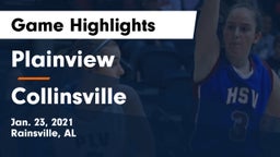 Plainview  vs Collinsville  Game Highlights - Jan. 23, 2021