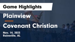 Plainview  vs Covenant Christian  Game Highlights - Nov. 14, 2023