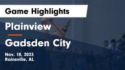 Plainview  vs Gadsden City  Game Highlights - Nov. 18, 2023