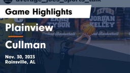 Plainview  vs Cullman  Game Highlights - Nov. 30, 2023