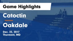 Catoctin  vs Oakdale  Game Highlights - Dec. 22, 2017