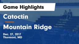 Catoctin  vs Mountain Ridge  Game Highlights - Dec. 27, 2017