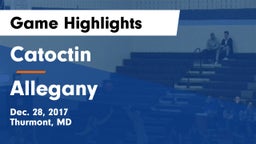 Catoctin  vs Allegany  Game Highlights - Dec. 28, 2017
