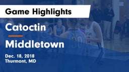Catoctin  vs Middletown  Game Highlights - Dec. 18, 2018