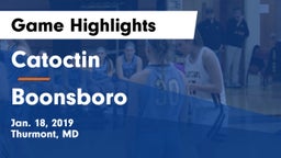 Catoctin  vs Boonsboro  Game Highlights - Jan. 18, 2019