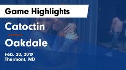 Catoctin  vs Oakdale  Game Highlights - Feb. 20, 2019