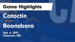 Catoctin  vs Boonsboro  Game Highlights - Feb. 4, 2022