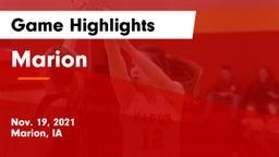 Marion  Game Highlights - Nov. 19, 2021