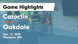 Catoctin  vs Oakdale  Game Highlights - Jan. 17, 2020