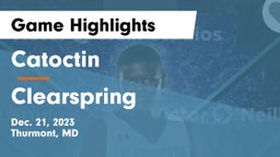 Catoctin  vs Clearspring Game Highlights - Dec. 21, 2023
