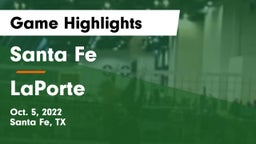 Santa Fe  vs LaPorte  Game Highlights - Oct. 5, 2022