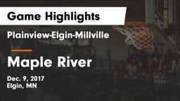 Plainview-Elgin-Millville  vs Maple River  Game Highlights - Dec. 9, 2017