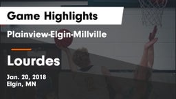 Plainview-Elgin-Millville  vs Lourdes  Game Highlights - Jan. 20, 2018