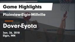 Plainview-Elgin-Millville  vs Dover-Eyota Game Highlights - Jan. 26, 2018