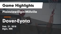 Plainview-Elgin-Millville  vs Dover-Eyota Game Highlights - Feb. 21, 2018