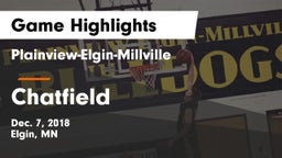 Plainview-Elgin-Millville  vs Chatfield  Game Highlights - Dec. 7, 2018