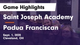 Saint Joseph Academy vs Padua Franciscan Game Highlights - Sept. 1, 2020