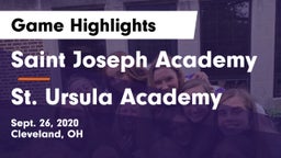 Saint Joseph Academy vs St. Ursula Academy  Game Highlights - Sept. 26, 2020