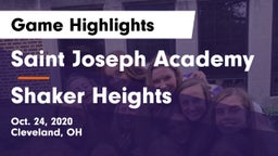 Saint Joseph Academy vs Shaker Heights  Game Highlights - Oct. 24, 2020