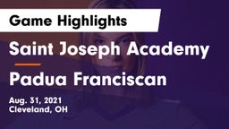 Saint Joseph Academy vs Padua Franciscan  Game Highlights - Aug. 31, 2021