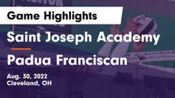 Saint Joseph Academy vs Padua Franciscan  Game Highlights - Aug. 30, 2022