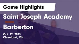 Saint Joseph Academy vs Barberton Game Highlights - Oct. 19, 2023